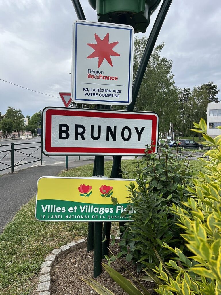 panneau entrée de la ville de Brunoy dans le 91
